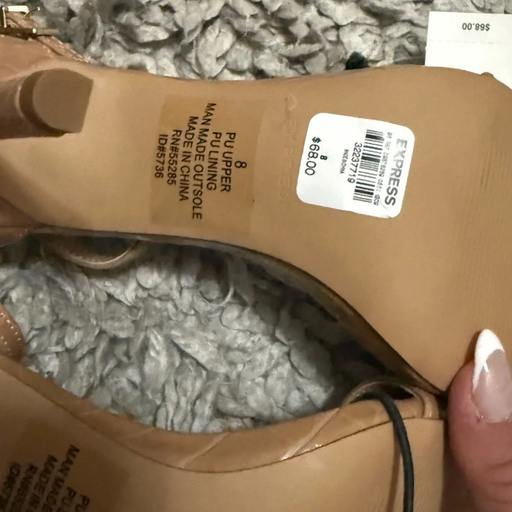 Express Tan Strappy Heels - Picture 15 of 15